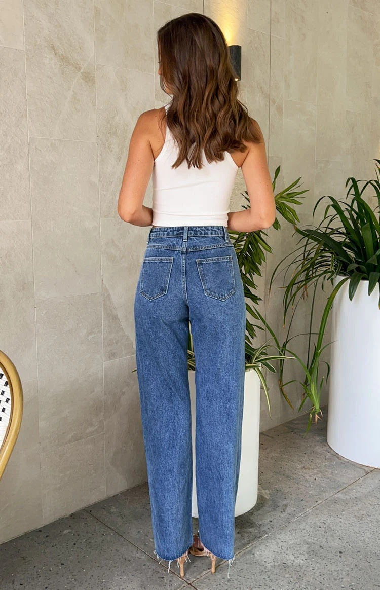 Carmine Juneberry CrossBead™ Denim Haute Edition 25 jeans showing classic blue denim with detailed bead embellishments.