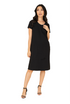 Women’s black dress with pockets by Gray Eos, featuring a stylish and comfortable design perfect for casual or semi-formal wear.