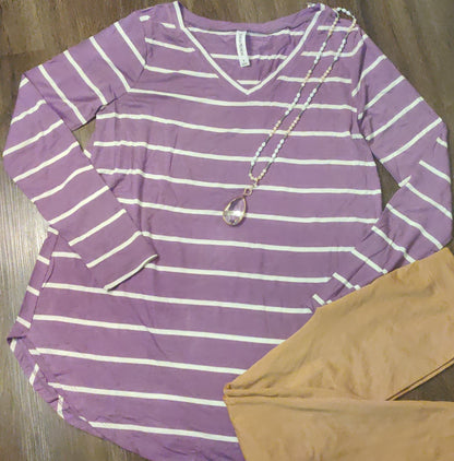 Ochre Ismene knit striped tunic for women, featuring a cozy, stylish design perfect for casual or layered outfits.