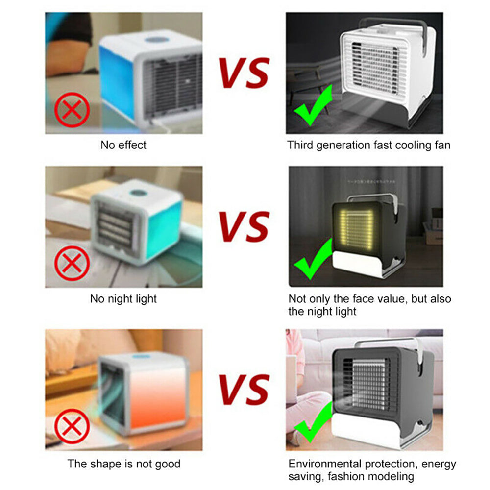 Teal Simba USB mini negative ion cool fan, a compact tech accessory with air conditioning and ionization features visible.