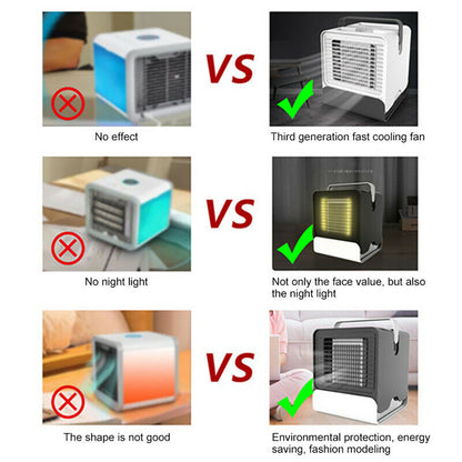 Teal Simba USB mini negative ion cool fan, a compact tech accessory with air conditioning and ionization features visible.