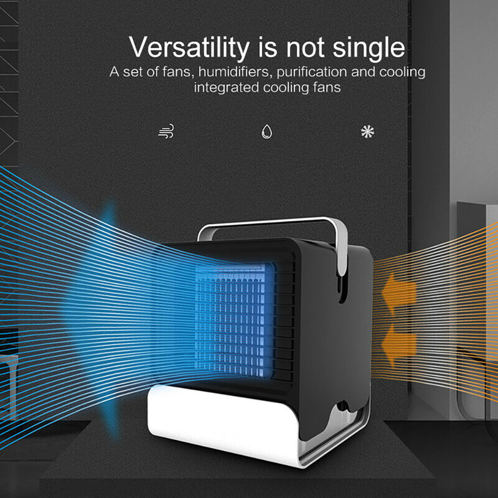Teal Simba USB Mini Negative Ion Fan, portable cool air conditioner with compact design for desktop use, tech accessories.