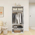 A5 Modular Wooden Closet Organizer System by Mauve Snowdrop, showcasing a sleek wooden storage solution for bedroom organization.
