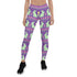Maroon Sooty Easter Bunny leggings for women, colorful activewear with bunny print, perfect for festive workouts or casual wear.