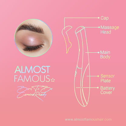 Sky Blue Thrace Almost Famous Eye Massage Anti-Aging Beauty Device for relaxing eye care and reducing fine lines.