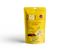 Maroon Hades 2GO! ® Organic Dried Bananas in a clear container showing golden dried banana slices.