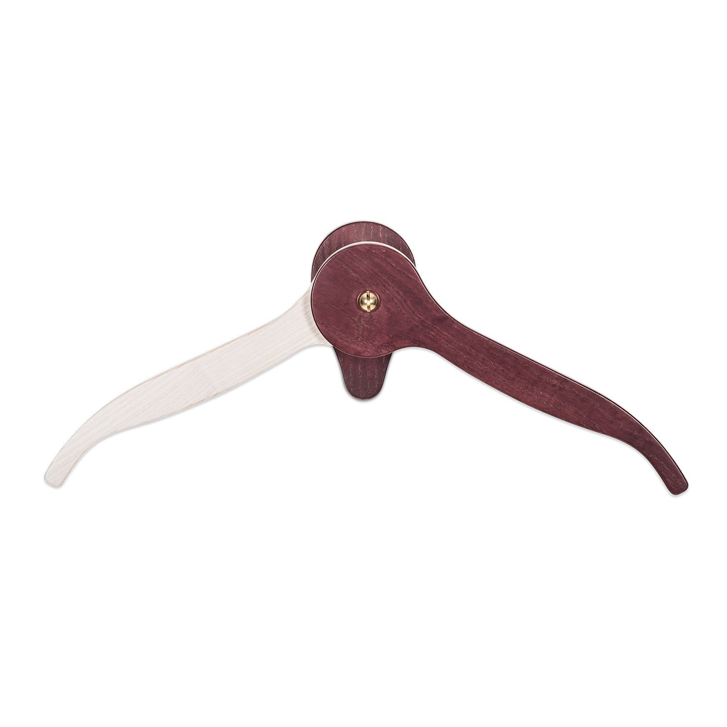 Orange Millie Casanova Summer wall hangers featuring two trouser hangers for organized clothing storage.
