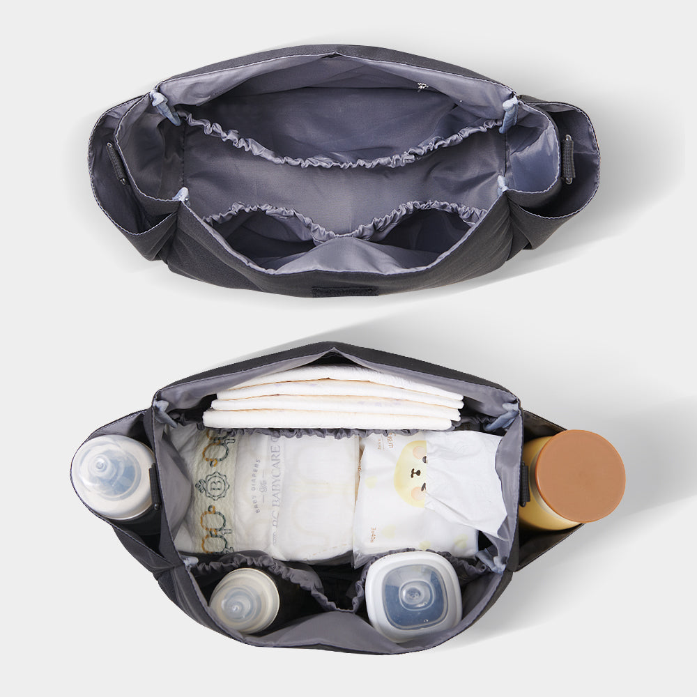 Maroon Chronos cat baby stroller bags organizer with multiple compartments for parent and accessory storage.