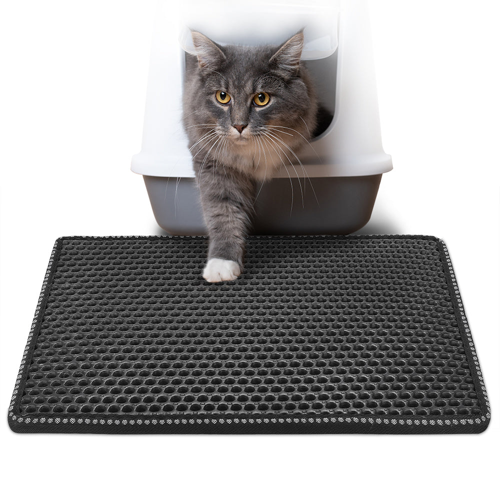 Lilac Milo cat litter mat with textured surface for trapping litter, designed for pets to keep floors clean.