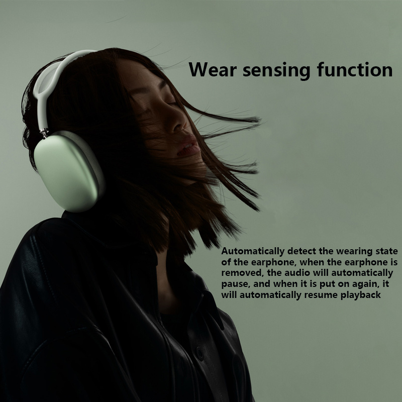 Wireless Sport Bluetooth headphones by Lilac Milo with in-ear detect function, shown in black with ergonomic design