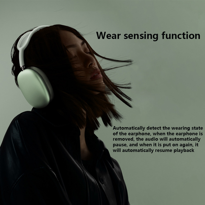Wireless Sport Bluetooth headphones by Lilac Milo with in-ear detect function, shown in black with ergonomic design