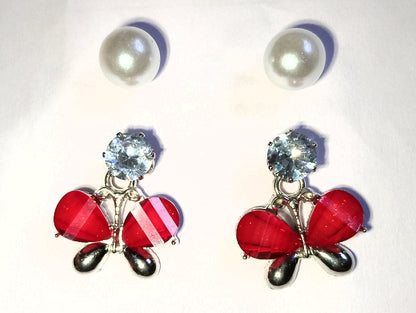 Pair of stylish Orchid Beech commencement earrings with intricate design, perfect for special occasions.