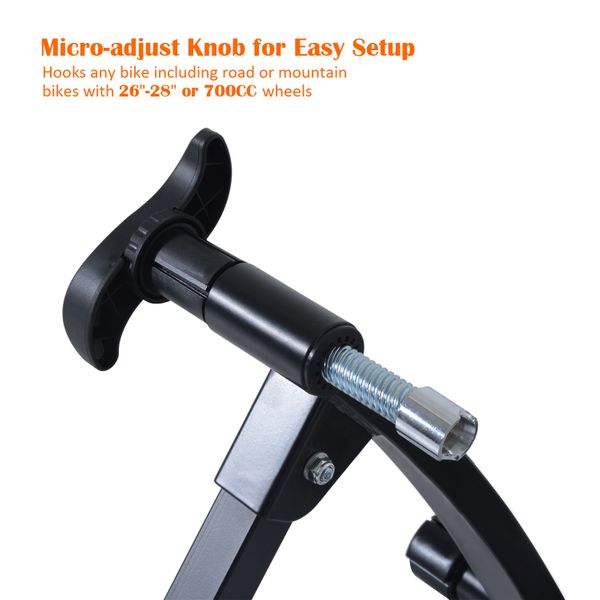 Taupe Shadow Soozier folding indoor magnetic bike trainer for exercise and cycling workouts, showing the compact, foldable design.