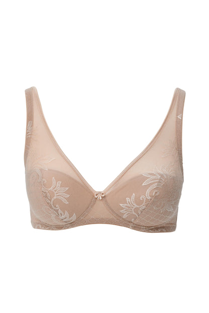Turquoise Atalanta free collection line soft padded wire-free bra with smooth cups, lingerie and underwear for comfortable support.