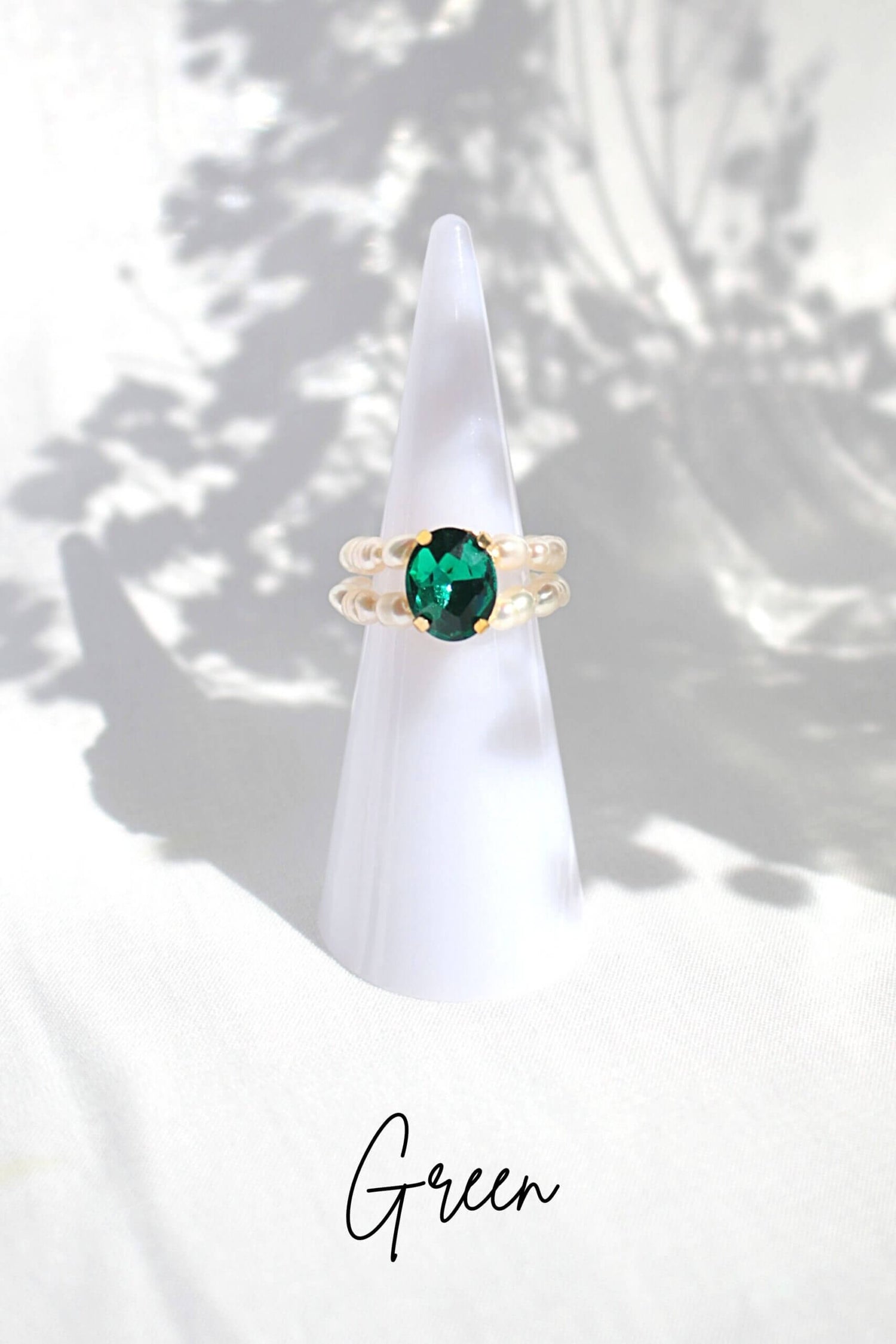Ultramarine Birch 3 Shades Blue CZ and Freshwater Pearl Rings showcasing elegant gemstone and pearl jewelry design.