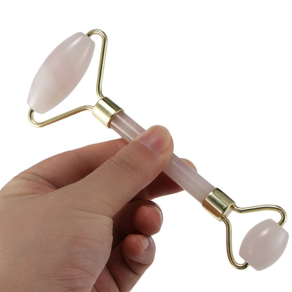 Teal Simba portable crystal double head roller massager for bath and beauty, shown with clear crystal rollers and ergonomic handle.