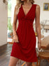Start2Finish sleeveless summer dress with twist pattern in solid color, casual and vacation-ready short apparel.