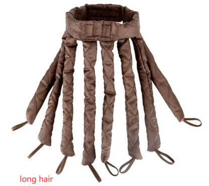 Maroon Asteria heatless hair curlers with ribbon headband for easy, gentle curling without heat, shown in image.