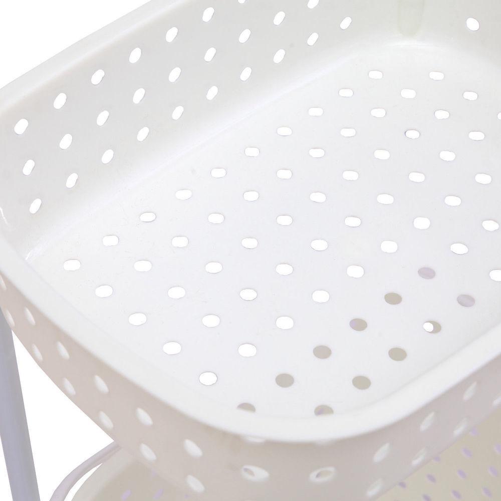 Ultramarine Dione 3-tier bathroom laundry basket with mobile rack, featuring multiple compartments for clothes and accessories.