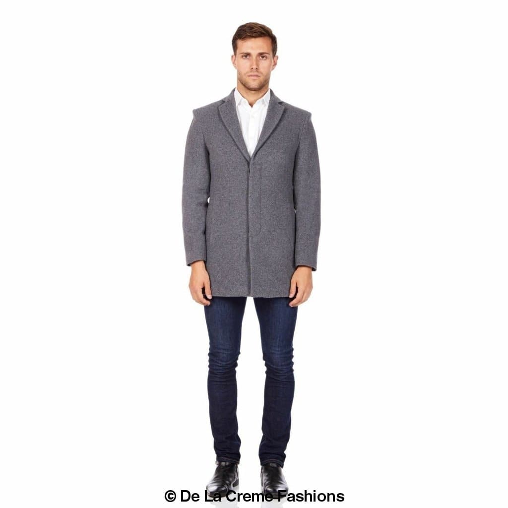 Rose Eleusis De La Creme MAN wool blend winter coat, stylish men&