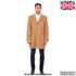 Rose Eleusis De La Creme MAN wool blend single-breasted retro mod coat in camel, stylish jacket with classic design.
