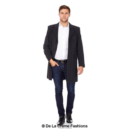 Rose Eleusis De La Creme MAN wool blend single-breasted retro mod coat, stylish jacket with classic design and tailored fit.