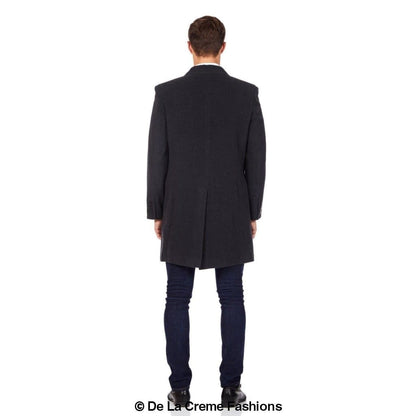 Rose Eleusis De La Creme MAN wool blend single-breasted retro mod coat, shown in a stylish wool jacket with classic design.
