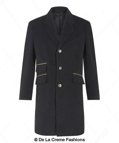 De La Creme MAN wool blend single-breasted retro mod coat, stylish jackets and coats by Rose Eleusis, in classic design.