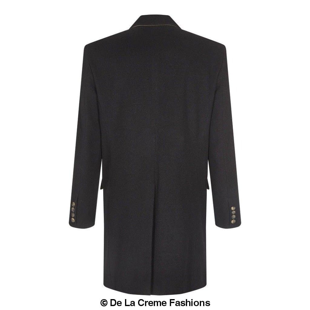 De La Creme MAN wool blend single-breasted retro mod coat, stylish men&