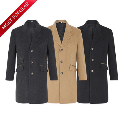 De La Creme MAN wool blend single-breasted retro mod coat by Rose Eleusis, featuring a classic design and tailored fit.