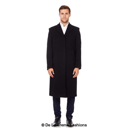 Rose Eleusis De La Creme MAN wool and cashmere blend covert long coat, stylish men&