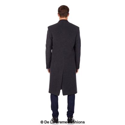 Rose Eleusis De La Creme MAN wool and cashmere blend covert long coat, tailored men&