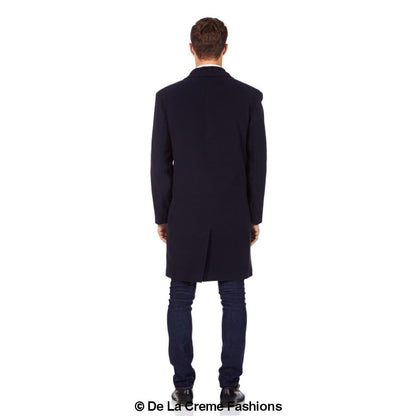 Rose Eleusis De La Creme MAN wool and cashmere blend formal security overcoat, tailored jacket with classic design and refined fabric.