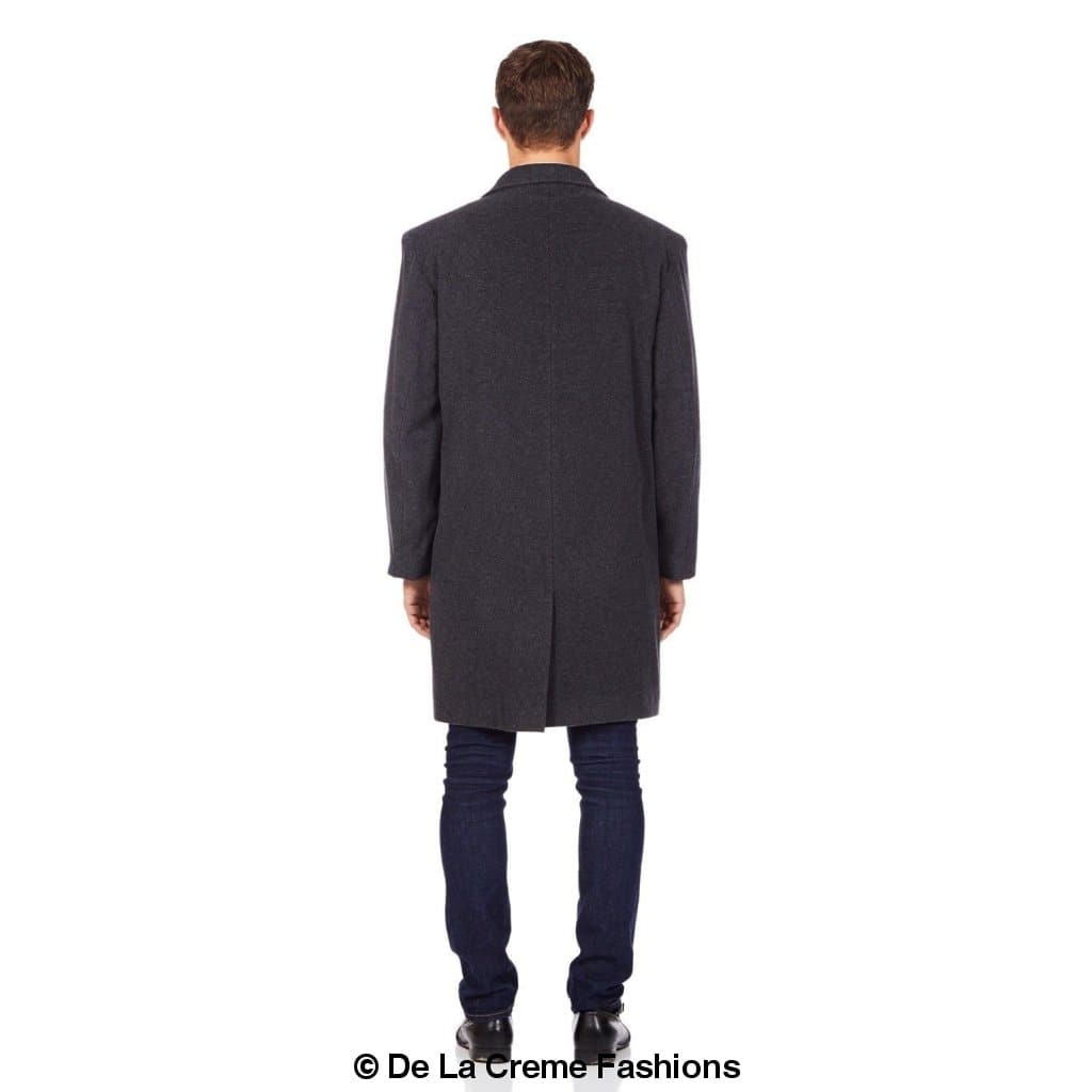 Rose Eleusis De La Creme MAN wool and cashmere blend formal security overcoat, tailored jacket with classic design and refined fabric.