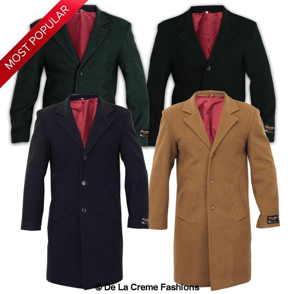 Rose Eleusis De La Creme MAN wool and cashmere blend formal security overcoat, stylish men&