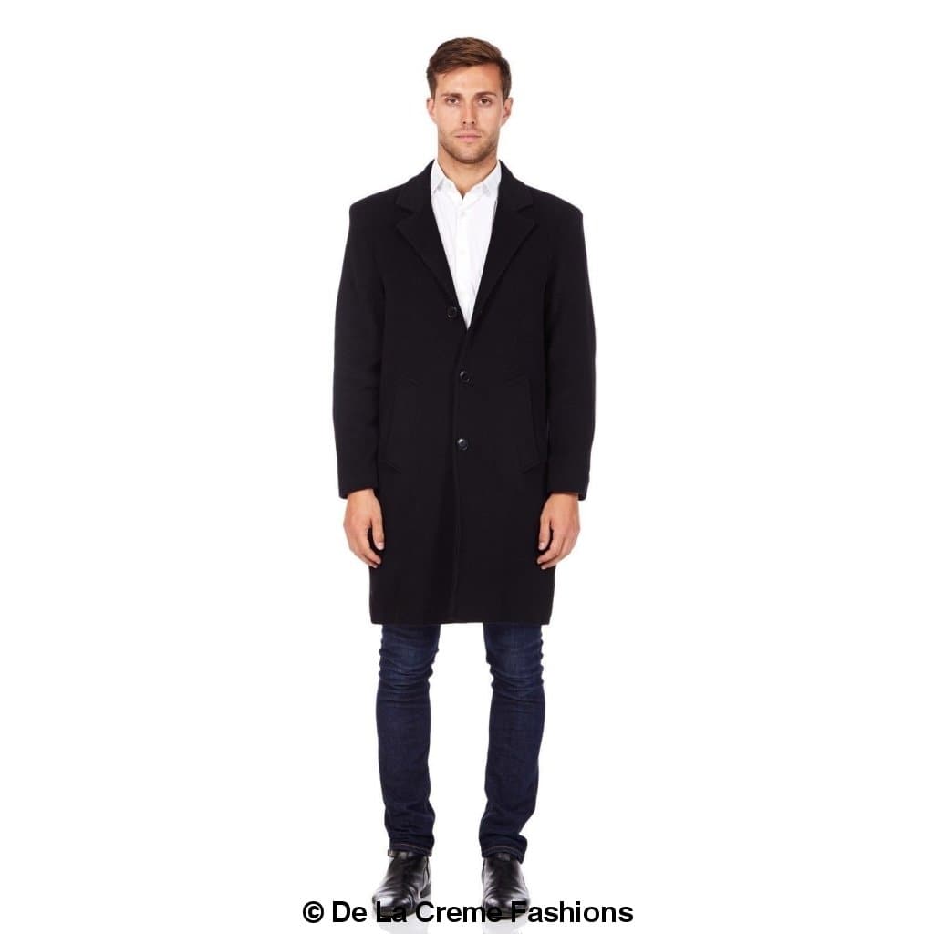 Rose Eleusis De La Creme MAN wool and cashmere blend formal security overcoat, tailored jacket with classic design and warm fabric.
