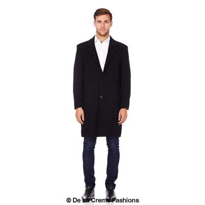Rose Eleusis De La Creme MAN wool and cashmere blend formal security overcoat, tailored jacket with classic design and warm fabric.