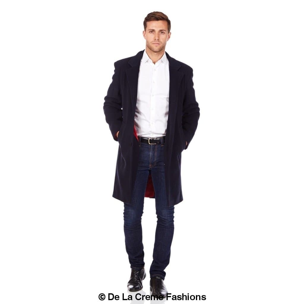 Rose Eleusis De La Creme MAN wool and cashmere blend formal security overcoat, tailored jacket with classic design.
