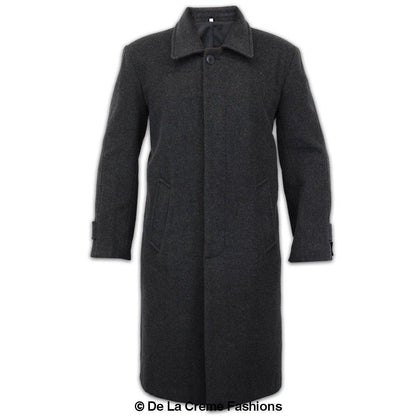 Rose Eleusis De La Creme MAN wool and cashmere long formal overcoat, stylish jacket with tailored fit and classic design.