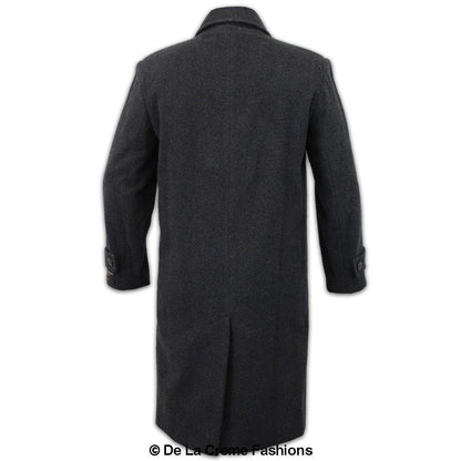 Rose Eleusis De La Creme MAN wool and cashmere long formal overcoat, tailored jacket with a classic design and elegant fit.