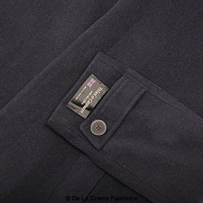 Rose Eleusis De La Creme MAN wool and cashmere long formal overcoat, stylish jacket with tailored fit and classic design.