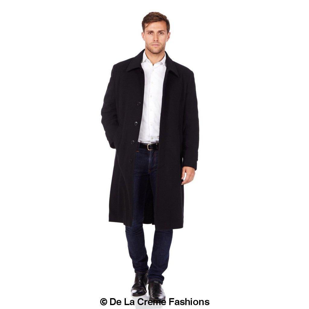 Rose Eleusis De La Creme MAN wool and cashmere long formal overcoat, stylish men&