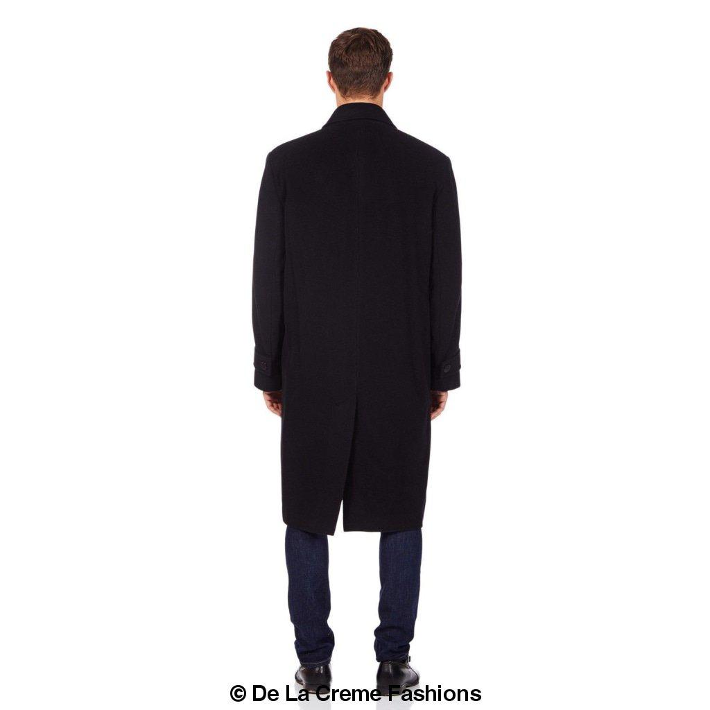 Rose Eleusis De La Creme MAN wool and cashmere long formal overcoat, stylish jacket with tailored fit and classic design.