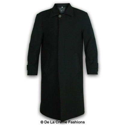 Rose Eleusis De La Creme MAN wool and cashmere long formal overcoat, elegant men&
