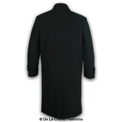 Rose Eleusis De La Creme MAN wool and cashmere long formal overcoat, stylish jacket with tailored fit and classic design.