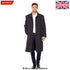 Rose Eleusis De La Creme MAN wool and cashmere long formal overcoat in grey, stylish and warm for sophisticated winter wear.