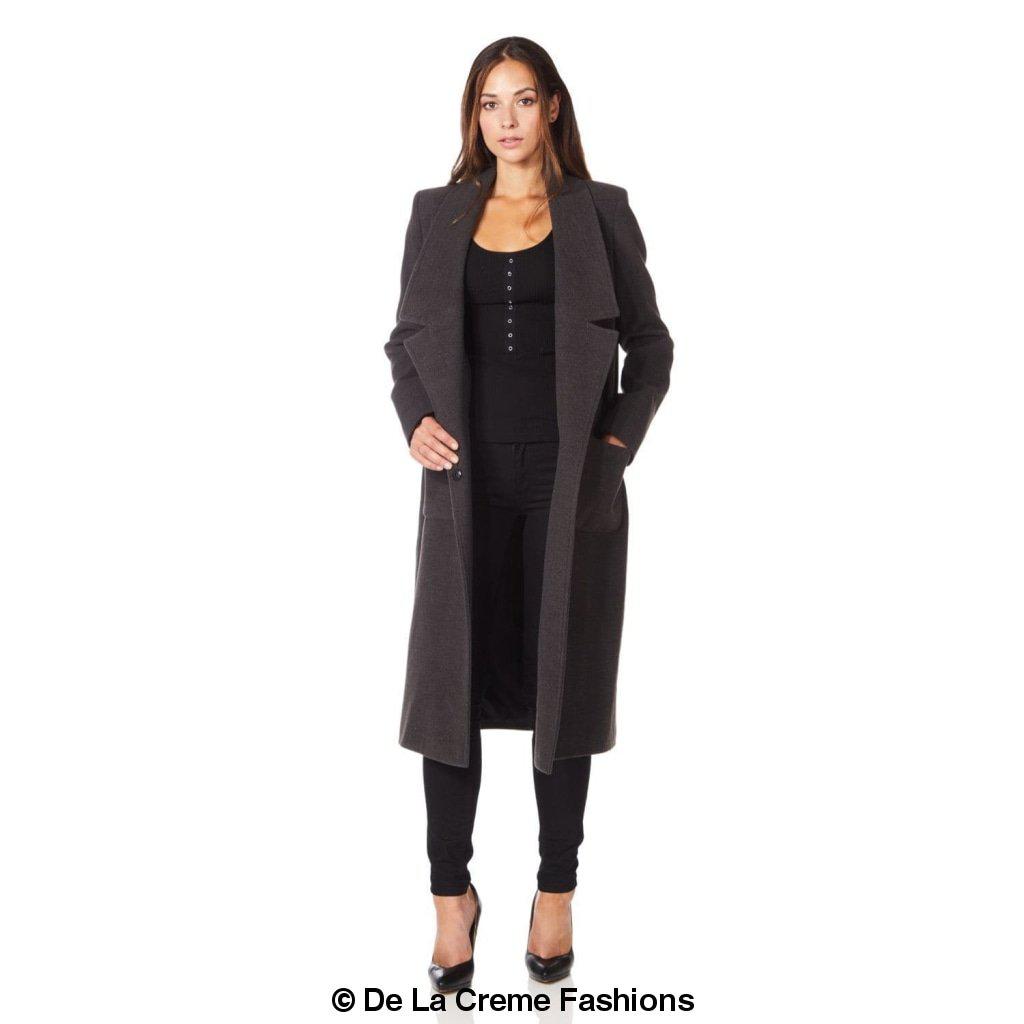 Rose Eleusis faux wool wrap coat for women, stylish jacket with a cozy, elegant design, perfect for fall and winter wear.