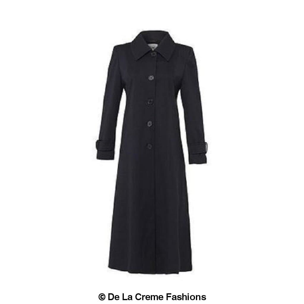 Rose Eleusis longline mac coat for women, lightweight spring/summer jacket with a stylish, flowing design.