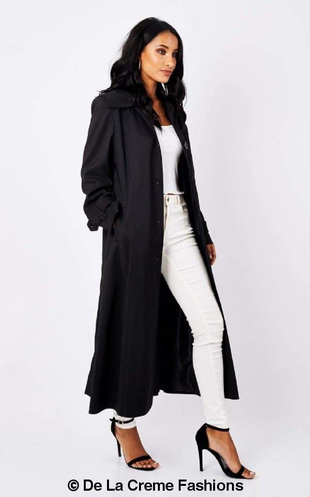 Rose Eleusis longline mac coat in spring/summer style, women&