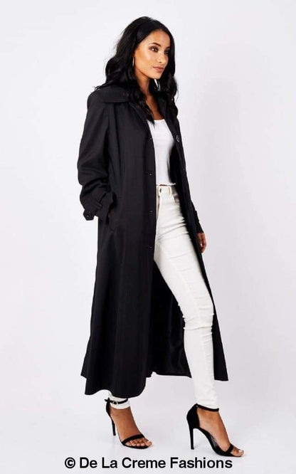 Rose Eleusis longline mac coat in spring/summer style, women&